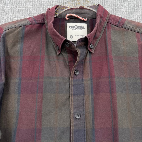 OurCaste Other - OurCaste Mens Plaid Flannel Button Down Shirt Sz S‎ Moisture Wicking Gorp Grunge